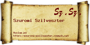 Szuromi Szilveszter névjegykártya